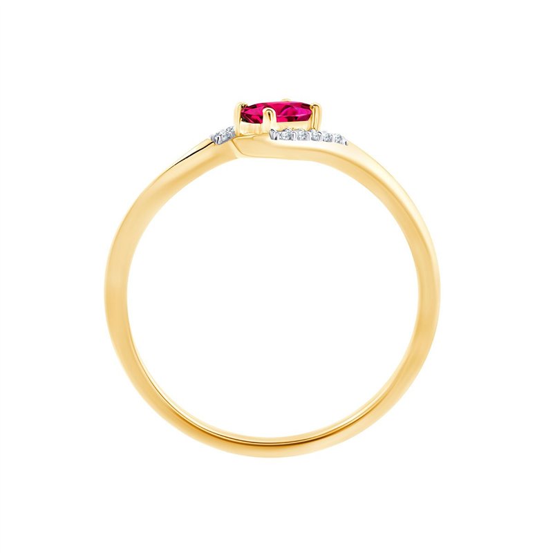 Bague rubis et diamant en or 18 carats