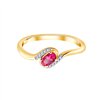 Bague rubis et diamant en or 18 carats