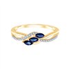 Bague toi et moi saphir et diamant en or 18 carats