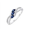 Bague toi et moi saphir et diamant en or 18 carats