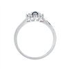 Solitaire accompagné saphir et diamant en or 18 carats