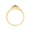 Solitaire accompagné saphir et diamant en or 18 carats