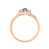 Solitaire accompagné saphir et diamant en or 18 carats