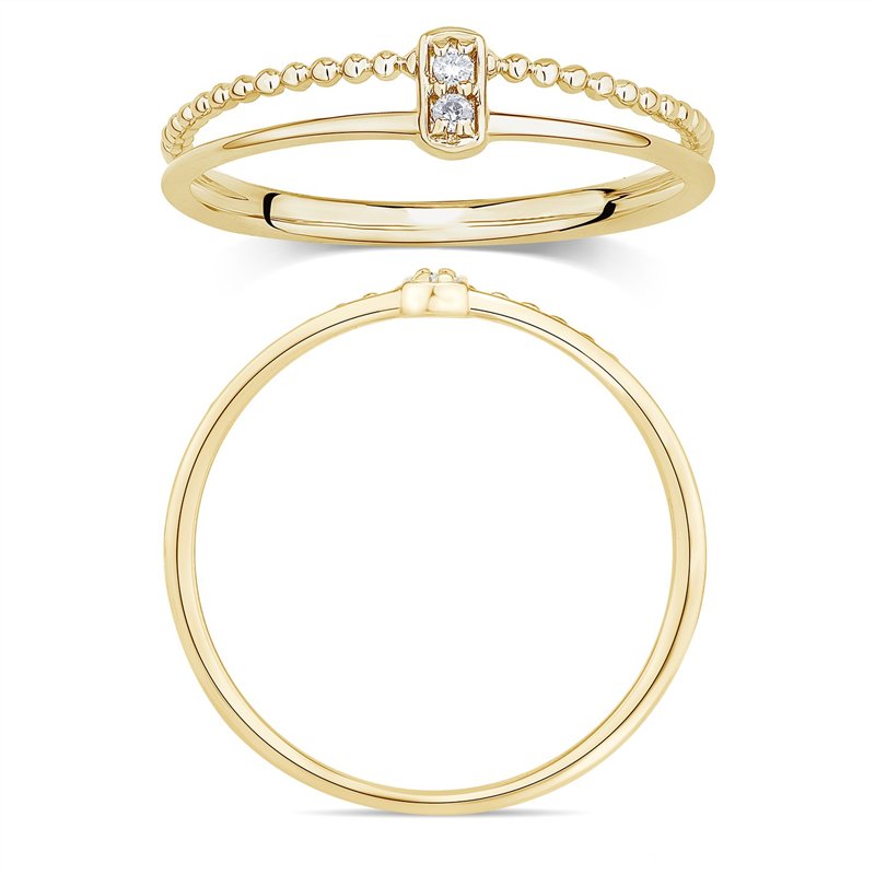 Bague serti clos diamant en or 18 carats