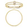 Bague serti clos diamant en or 18 carats