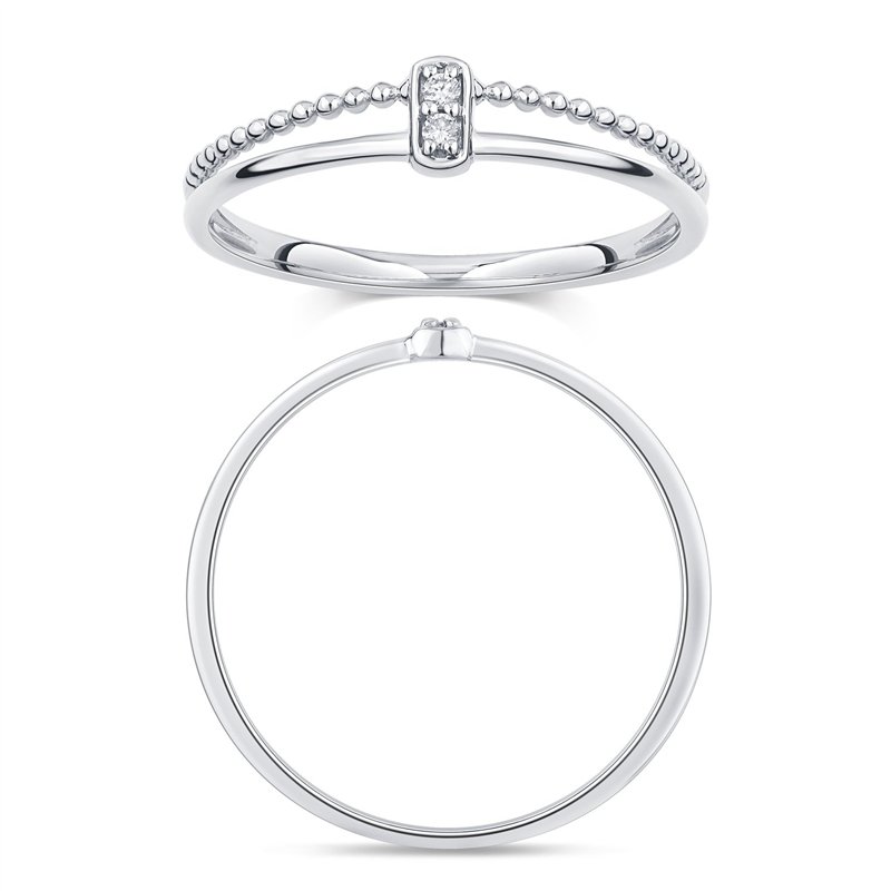 Bague serti clos diamant en or 18 carats