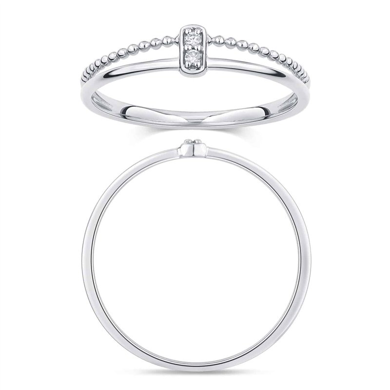 Bague serti clos diamant en or 18 carats