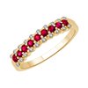 Demi Alliance diamant en or 18 carats