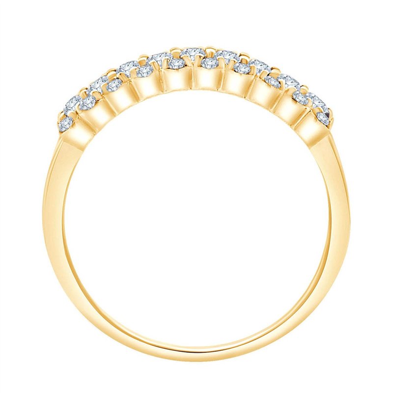 Demi Alliance diamant en or 18 carats