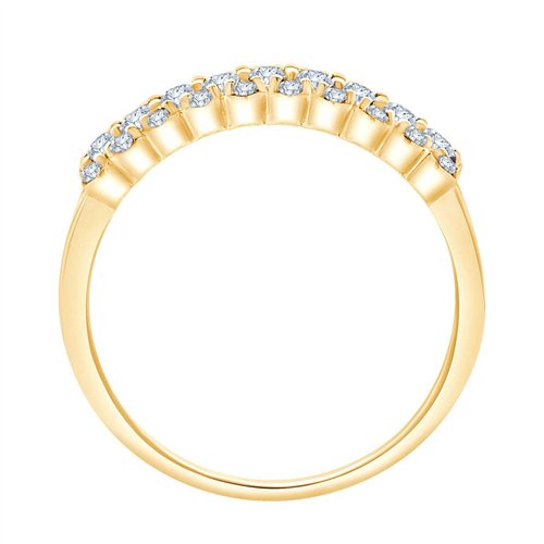 Demi Alliance diamant en or 18 carats