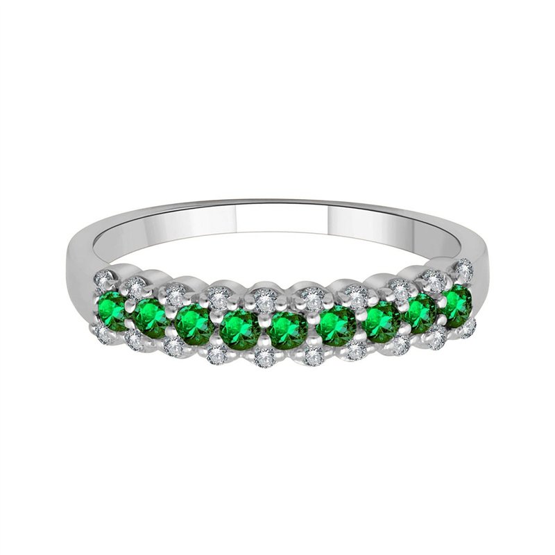 Demi Alliance diamant en or 18 carats