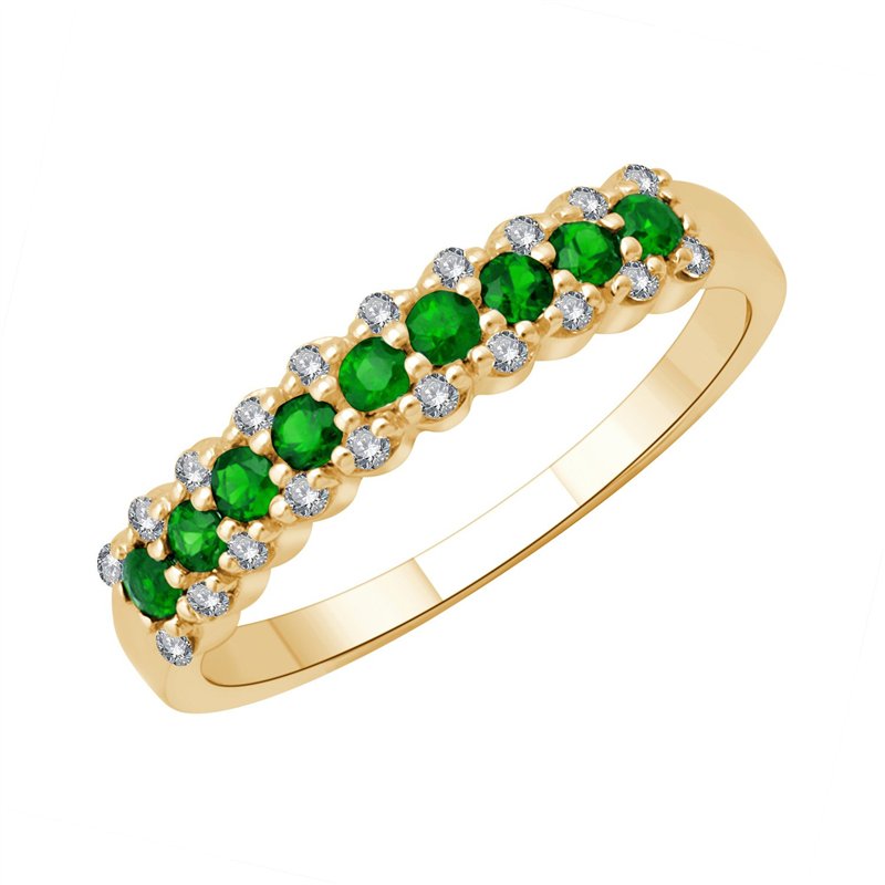 Demi Alliance diamant en or 18 carats