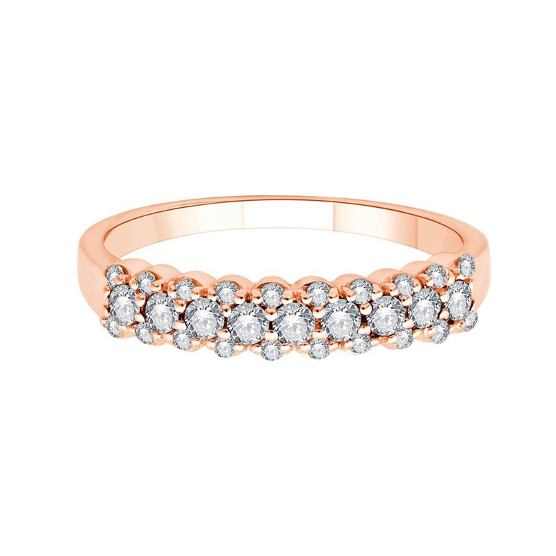 Demi Alliance diamant en or 18 carats
