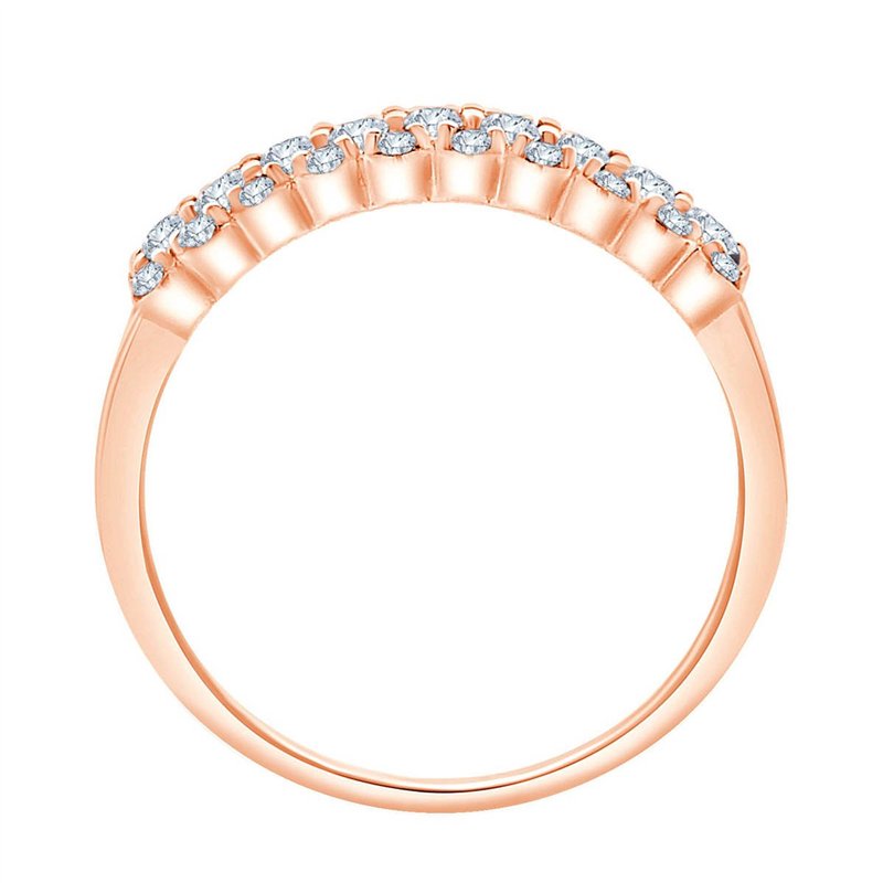 Demi Alliance diamant en or 18 carats