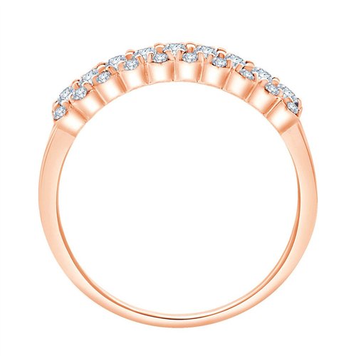 Demi Alliance diamant en or 18 carats