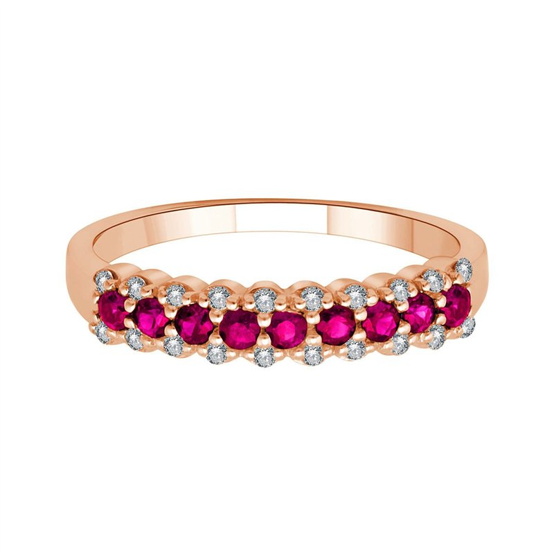 Demi Alliance diamant en or 18 carats