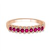 Demi Alliance diamant en or 18 carats