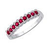 Demi Alliance diamant en or 18 carats