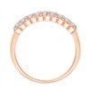 Demi Alliance diamant en or 18 carats