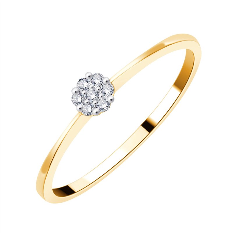 Solitaire diamant en or 18 carats