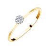 Solitaire diamant en or 18 carats