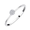 Solitaire diamant en or 18 carats