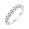 Demi Alliance serti clos diamant en or 18 carats