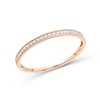 Demi Alliance serti clos diamant en or 18 carats