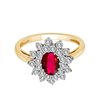 Bague rubis et diamant en or 18 carats