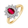 Bague rubis et diamant en or 18 carats