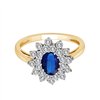 Bague saphir et diamant en or 18 carats