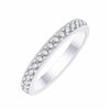 Demi Alliance serti clos diamant en or 18 carats