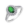 Bague émeraude et diamant en or 18 carats