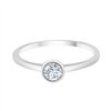 Bague serti clos diamant en or 18 carats