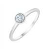 Bague serti clos diamant en or 18 carats