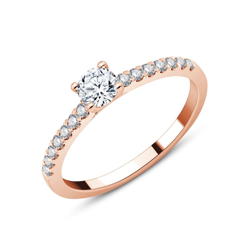Bague serti clos diamant en or 18 carats