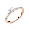 Bague serti clos diamant en or 18 carats