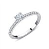 Bague serti clos diamant en or 18 carats