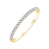 Demi Alliance serti clos diamant en or 18 carats