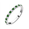 Demi Alliance émeraude et diamant en or 18 carats
