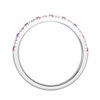 Demi Alliance serti clos rubis et diamant en or 18 carats