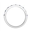 Demi Alliance serti clos saphir et diamant en or 18 carats