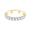 Demi Alliance serti clos diamant en or 18 carats