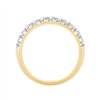 Demi Alliance serti clos diamant en or 18 carats