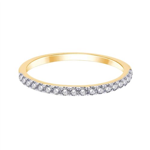 18-carat gold bezel-set diamond half eternity ring