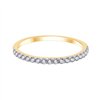 Demi Alliance serti clos diamant en or 18 carats