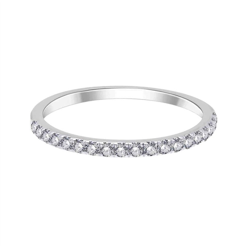 Demi Alliance serti clos diamant en or 18 carats
