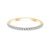 Demi Alliance serti clos diamant en or 18 carats