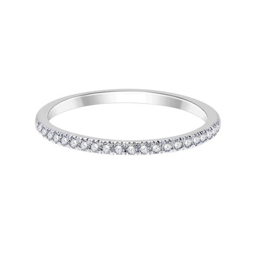 Demi Alliance serti clos diamant en or 18 carats