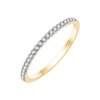 Demi Alliance serti clos diamant en or 18 carats